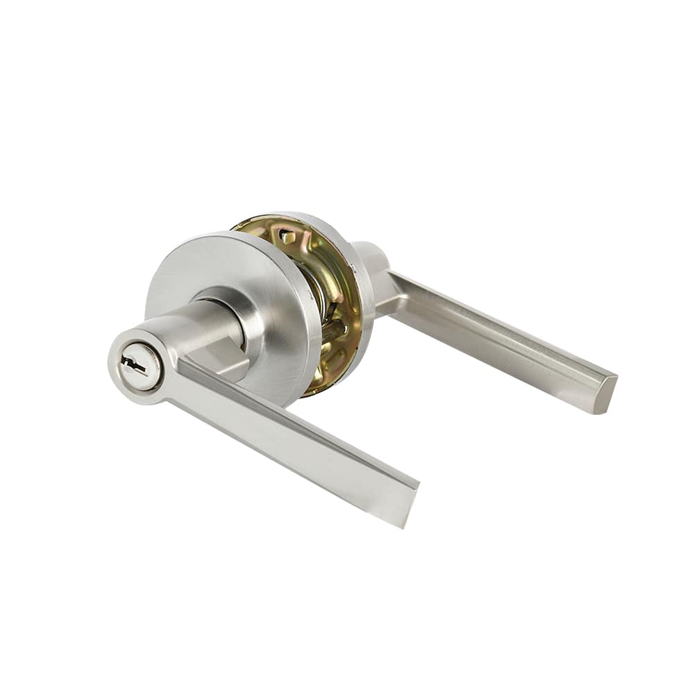 Westley Keyed Entry Door Handle Satin Nickel