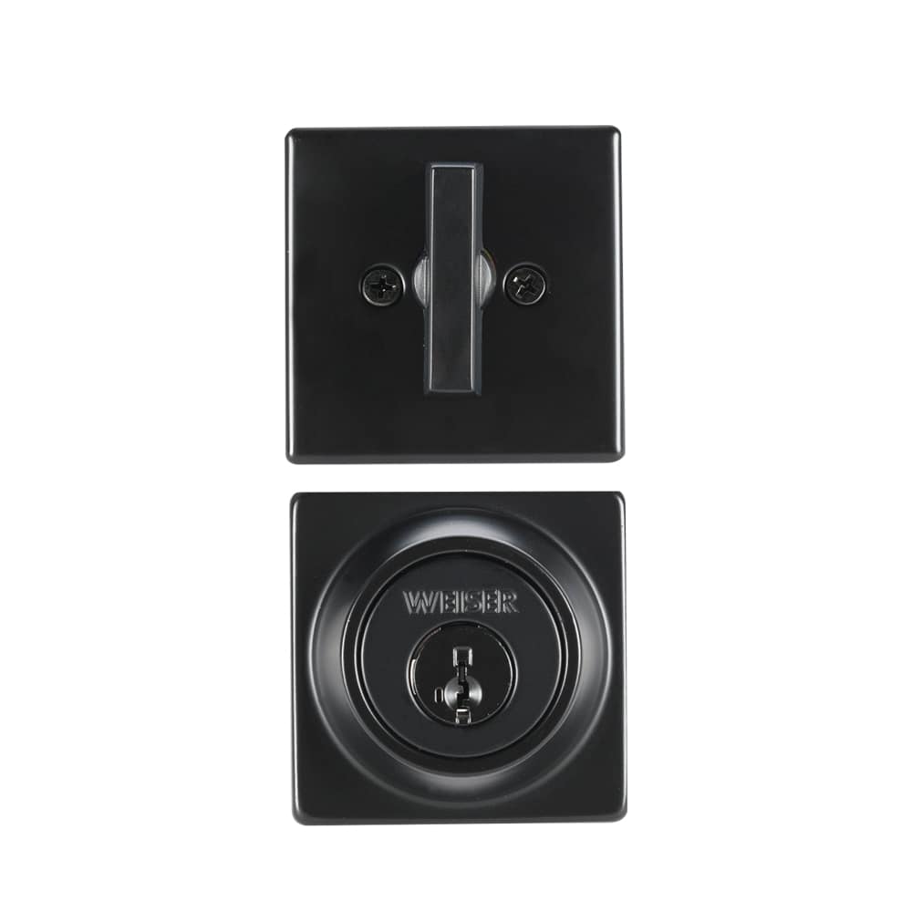 Serrure à pêne dormant simple Elements noire