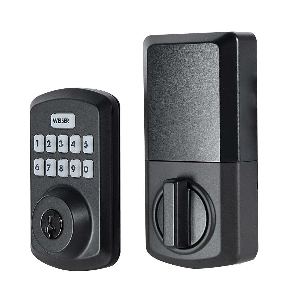 Serrure de porte électronique à clavier numérique Powerbolt3 noir mat