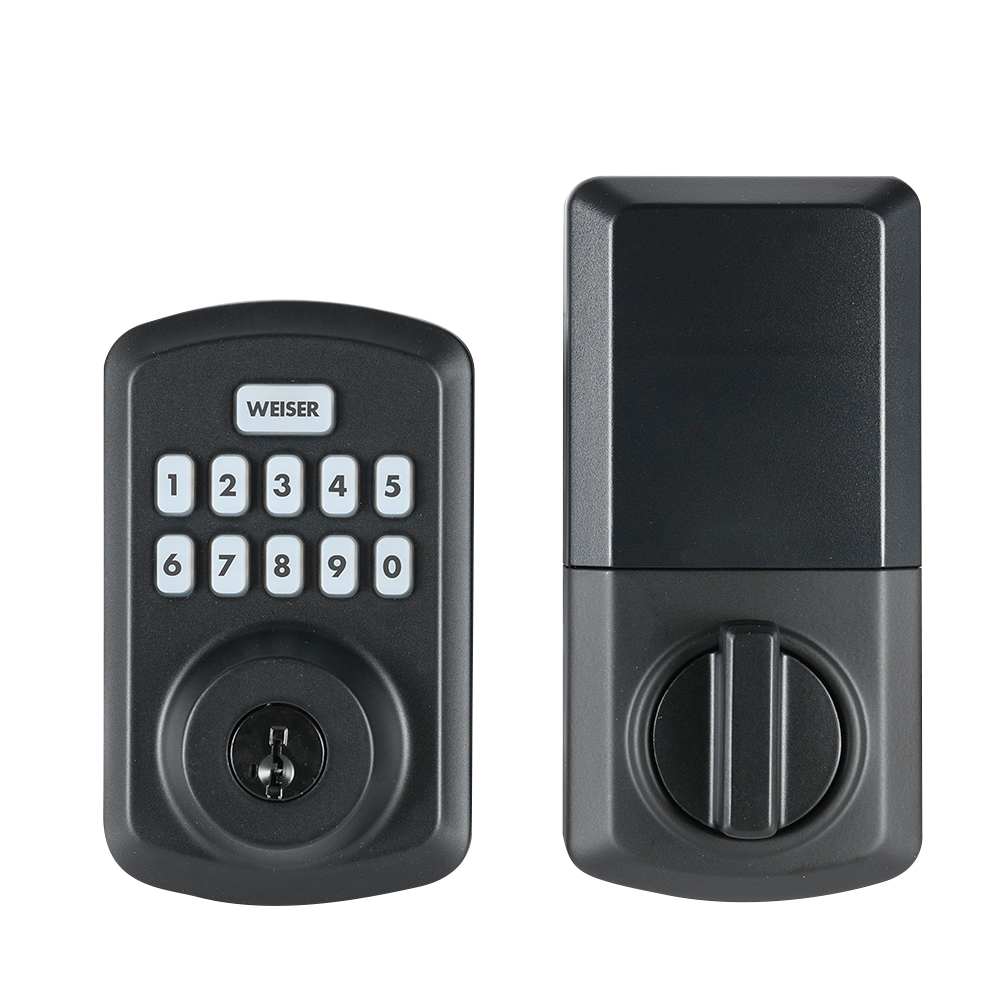 Serrure de porte électronique à clavier numérique Powerbolt3 noir mat