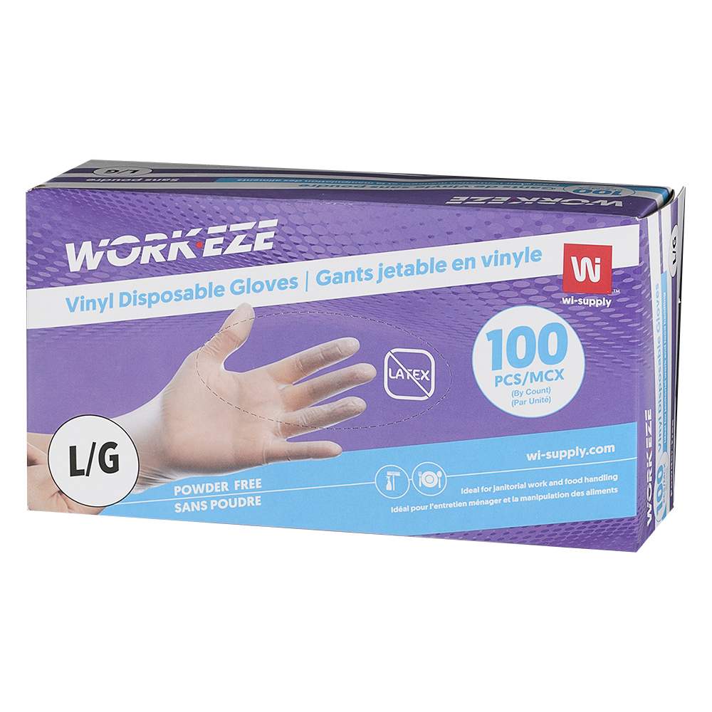 Gants jetables en vinyle grand Pqt/100