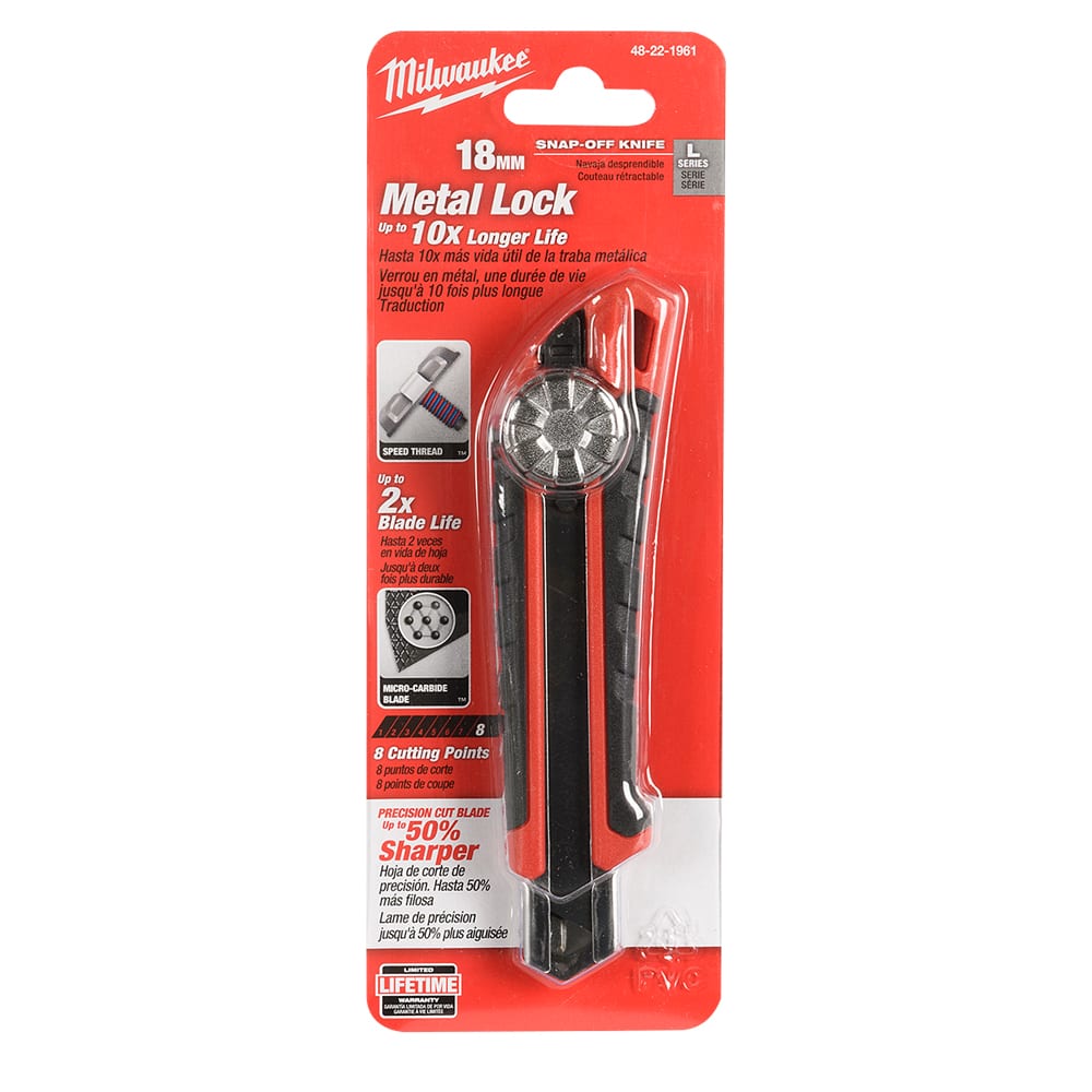 Couteau utilitaire à lame 18&nbsp;mm MILWAUKEE