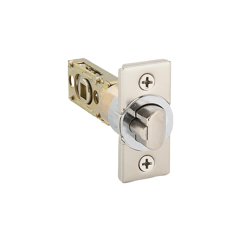 Poignée de porte d'entrée à clé bouton nickel satiné KËYSTROM