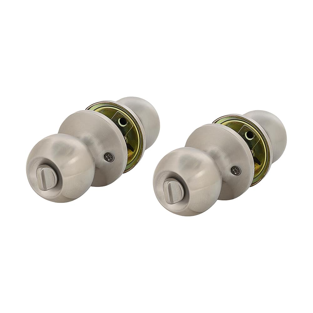 KËYSTROM Set of 2 Keyed Entry Door Knobs Satin Nickel