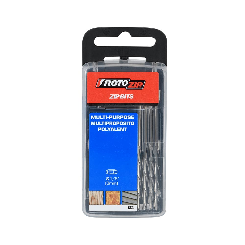 Mèche à découper multi-usage 1/8 po Pqt/4