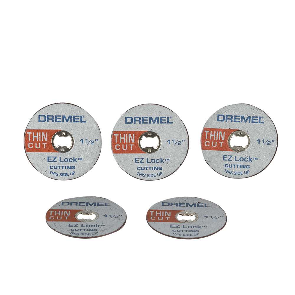 Disque à tronçonner mince 1 1/2 po EZ&nbsp;Lock pour outil rotatif Pqt/5