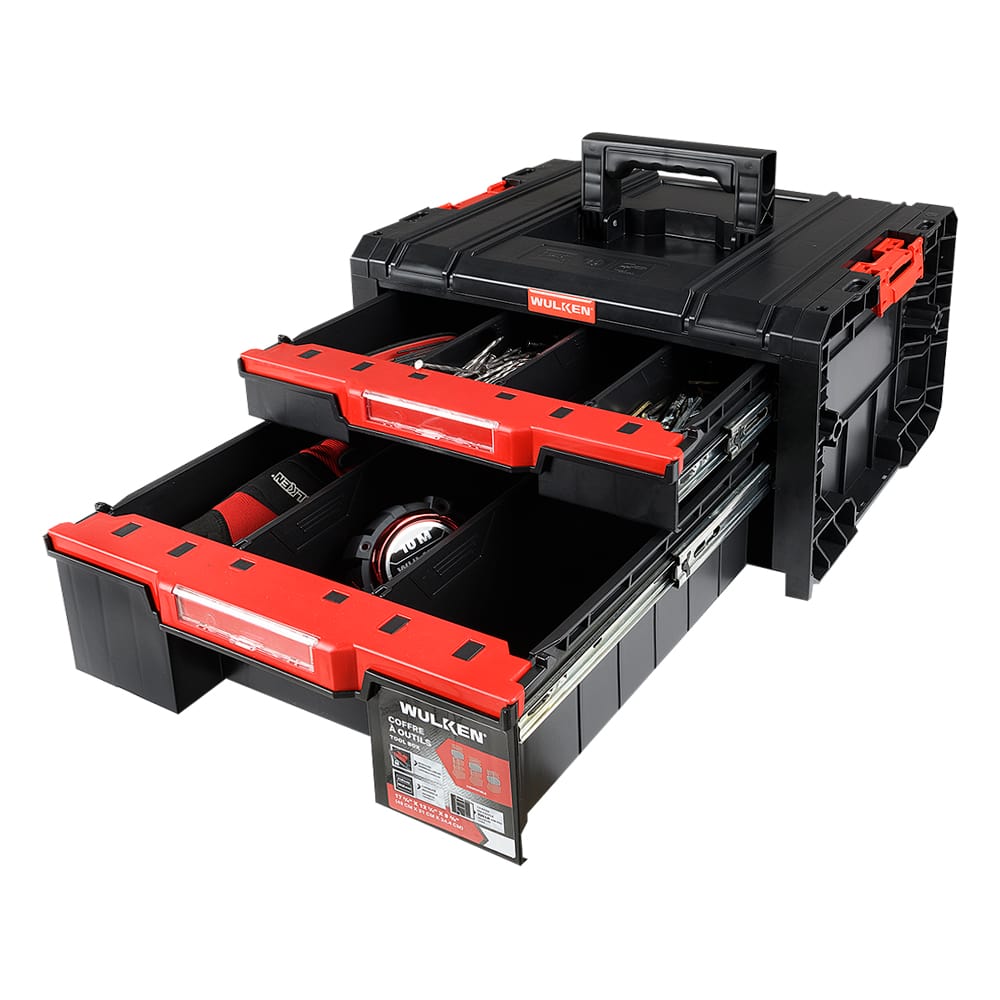 Coffre à outils 2 tiroirs WULKEN