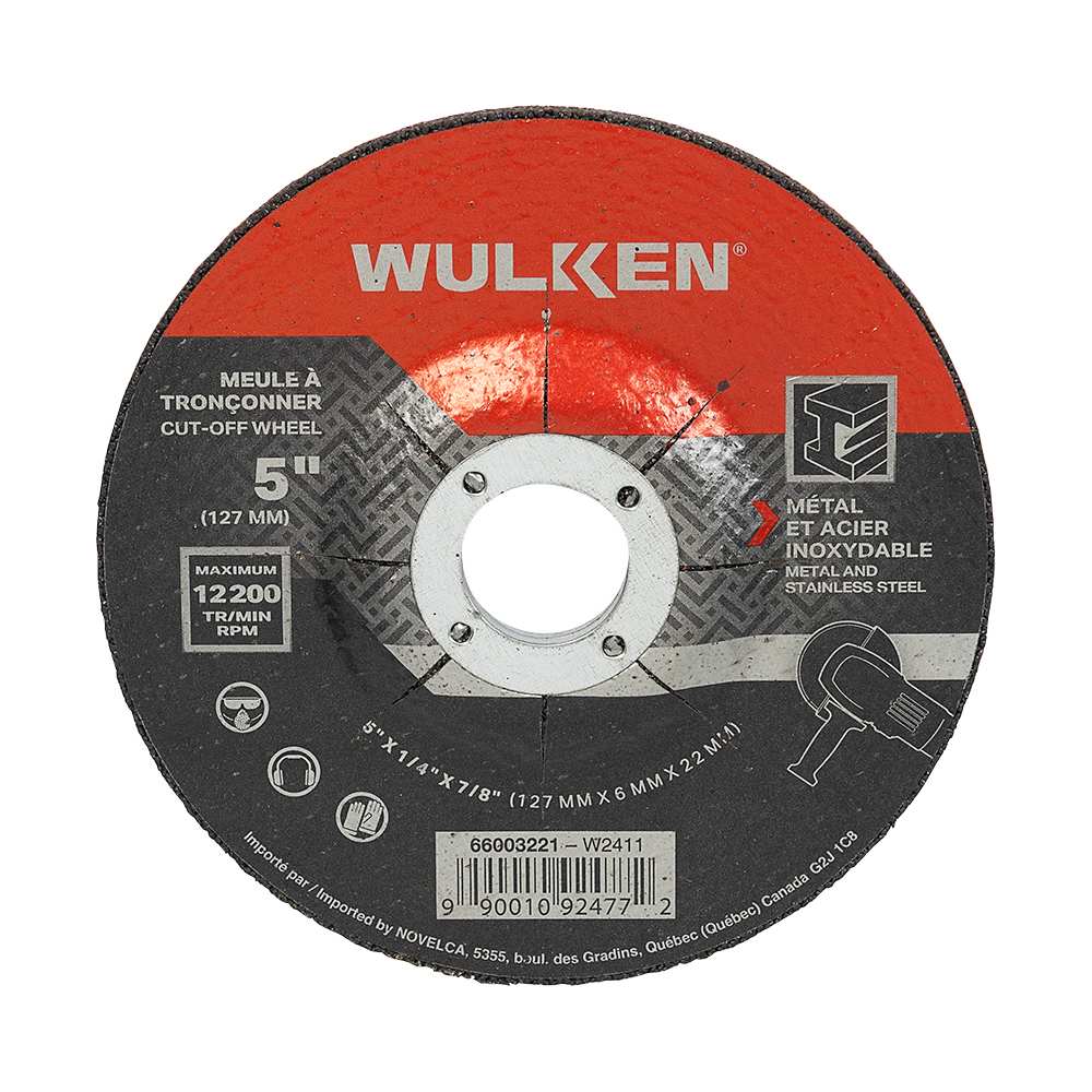 Disque de coupe pour rectifieuse 5&nbsp;po WULKEN