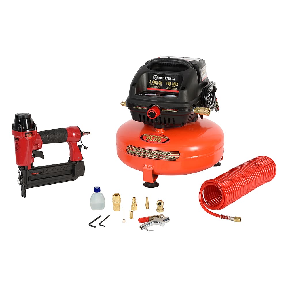 3-Gallon Portable Air Compressor & Brad Nailer Combo Kit