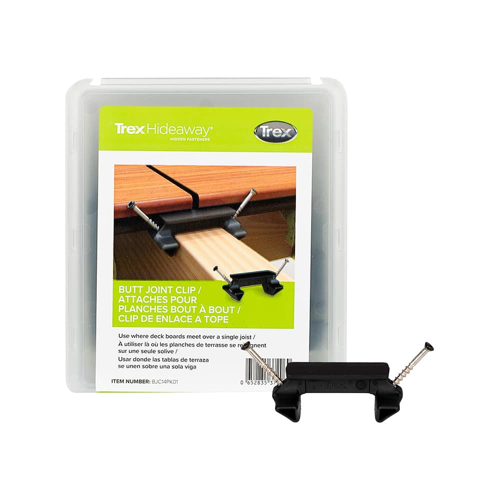 Trex Grooved-Edge Boards Butt Joint Clips with Screws Pkg/14