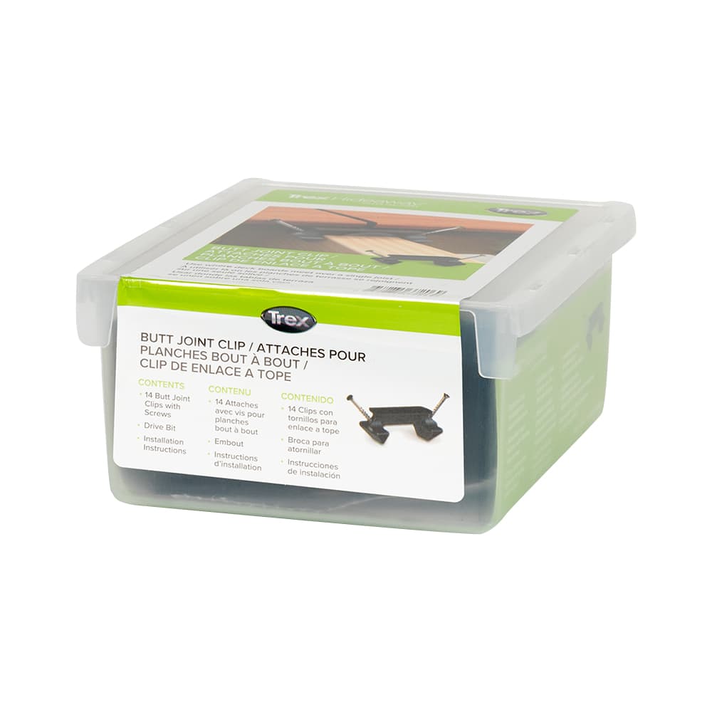 Trex Grooved-Edge Boards Butt Joint Clips with Screws Pkg/14