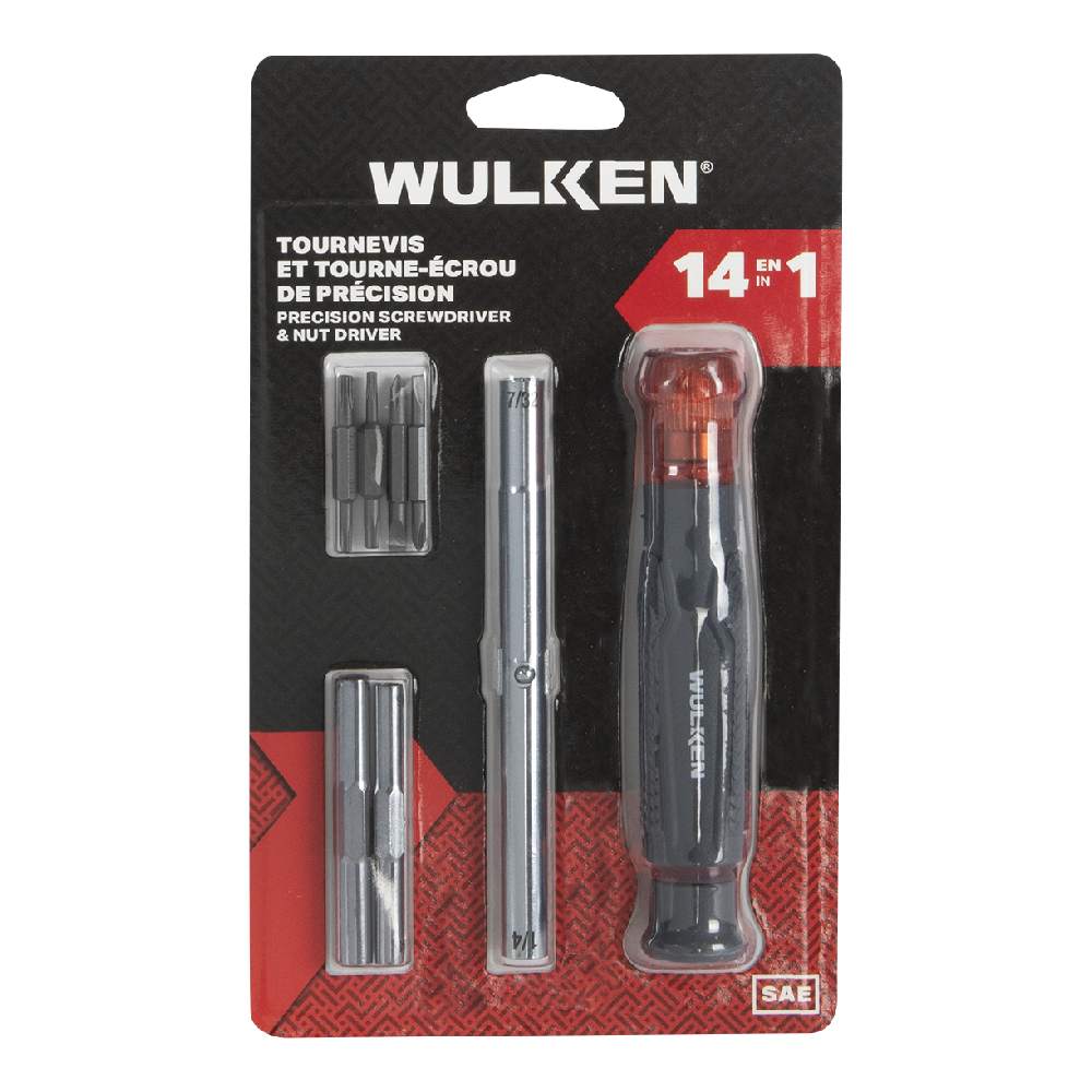 WULKEN Precision Screwdriver & Nut Driver 14-in-1