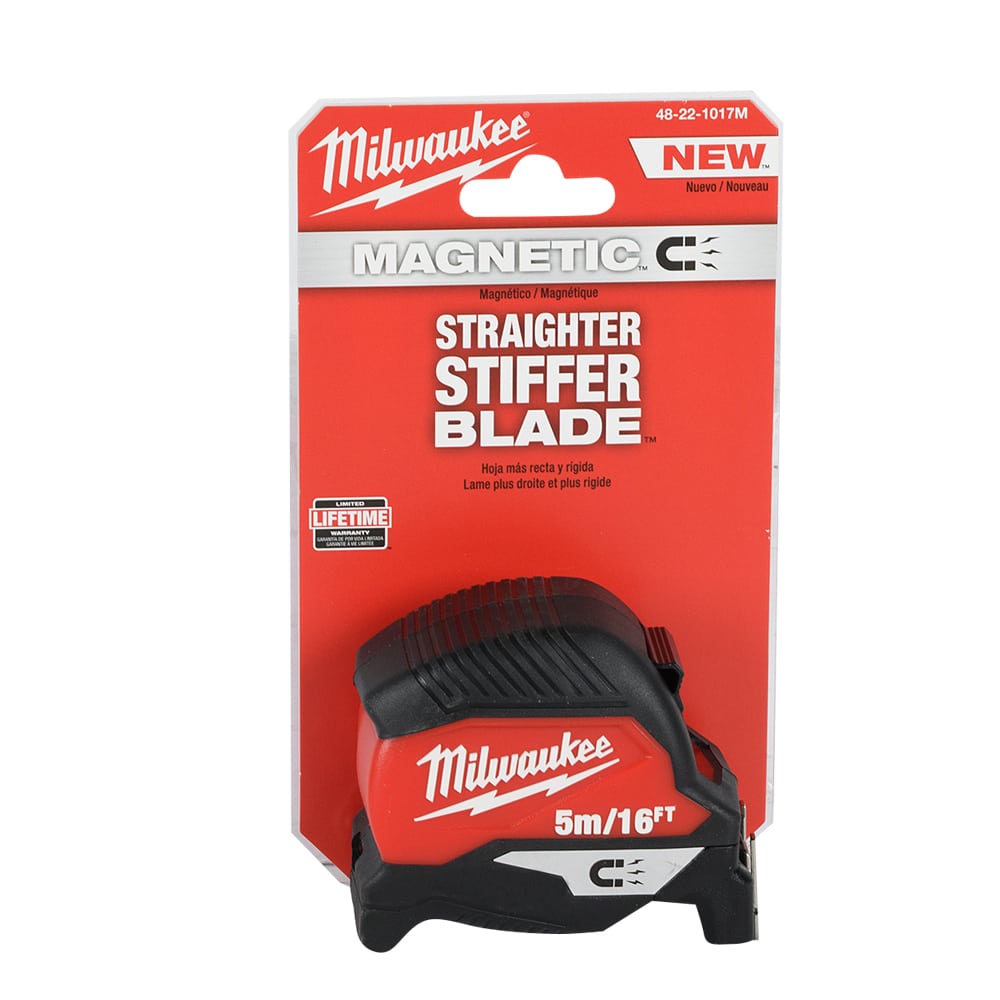 MILWAUKEE Magnetic Tape Measure 16&nbsp;ft./5&nbsp;m&nbsp;x&nbsp;1&nbsp;1/8&nbsp;in.