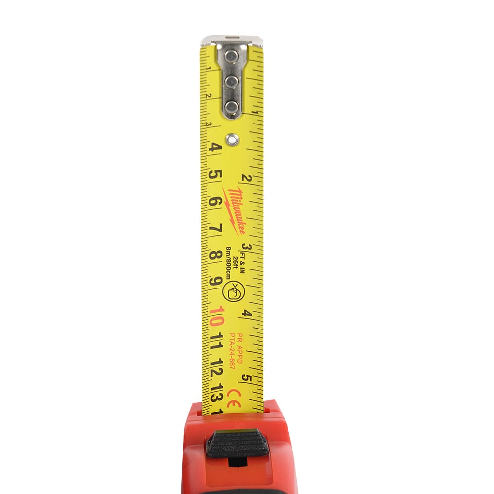 MILWAUKEE Compact Tape Measure 26&nbsp;ft./8&nbsp;m&nbsp;x&nbsp;1&nbsp;in.