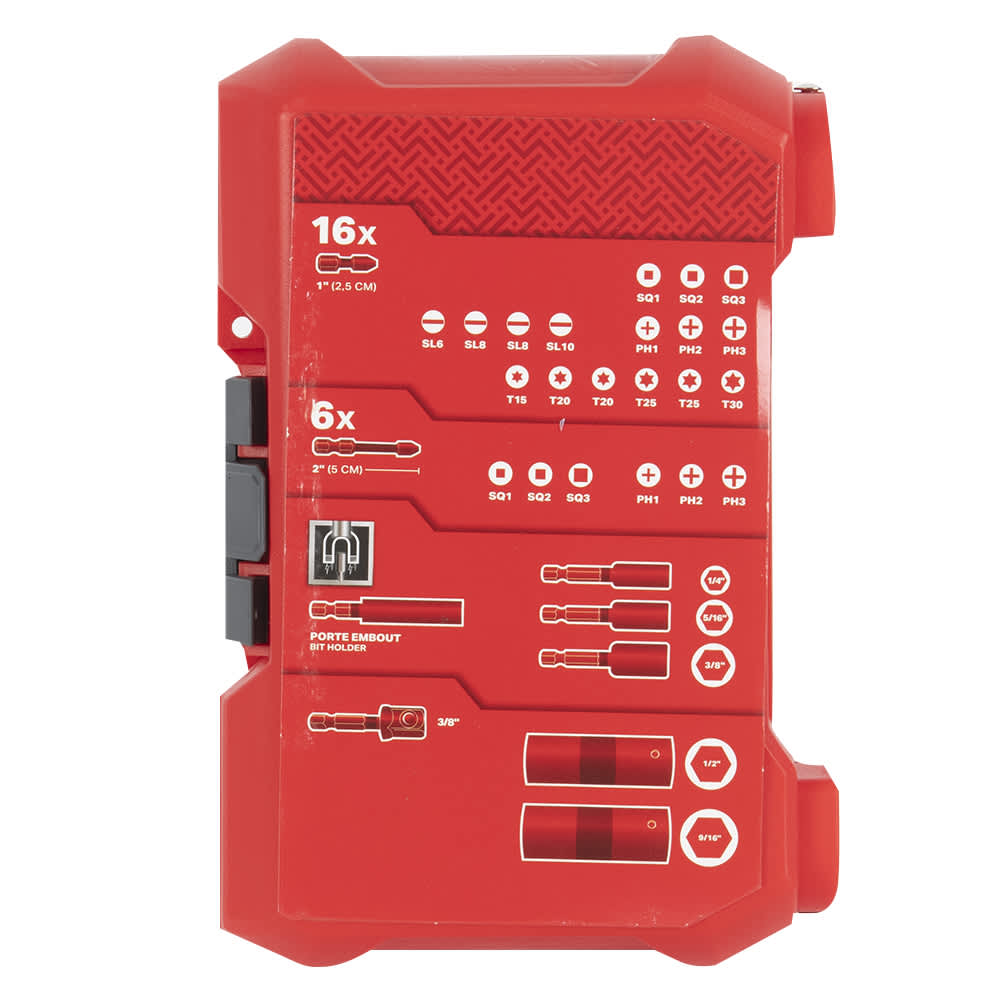 Ensemble de 29 embouts pour perceuse et tournevis à chocs WULKEN