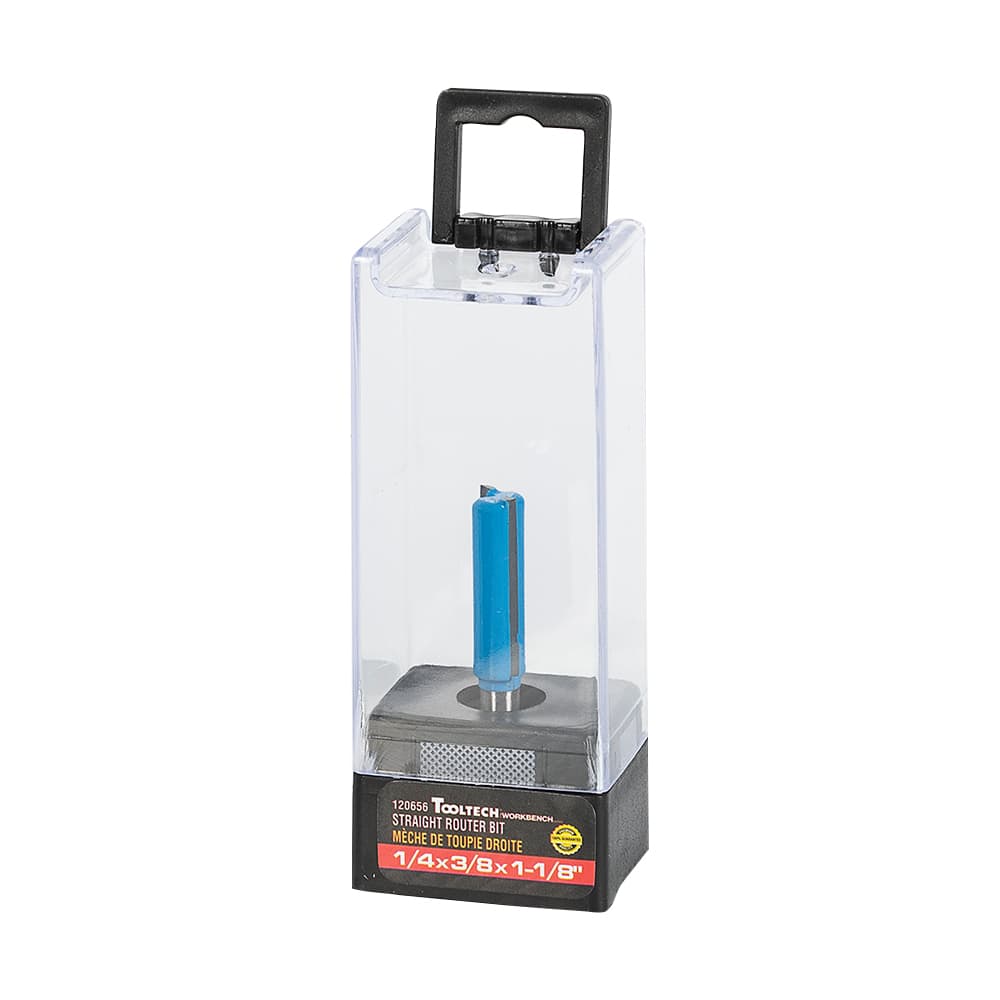 Mèche droite pour toupie 1/4&nbsp;po&nbsp;x&nbsp;3/8&nbsp;po x 1 1/8 po