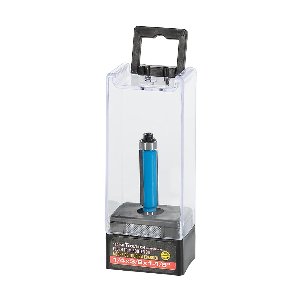 Flush Trim Router Bit , 1/4 in. x 3/8 in. x 1 1/8 in.