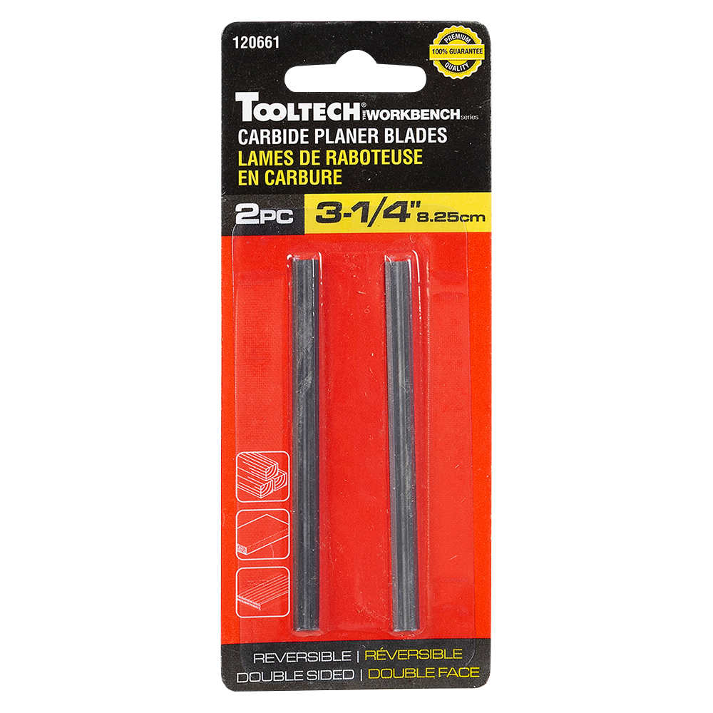 Lames au carbure pour rabot électrique Pqt/2