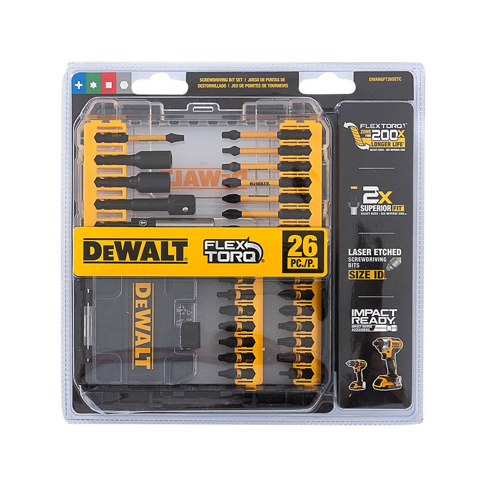 Ensemble de 26 accessoires pour tournevis à chocs FLEXTORQ DEWALT
