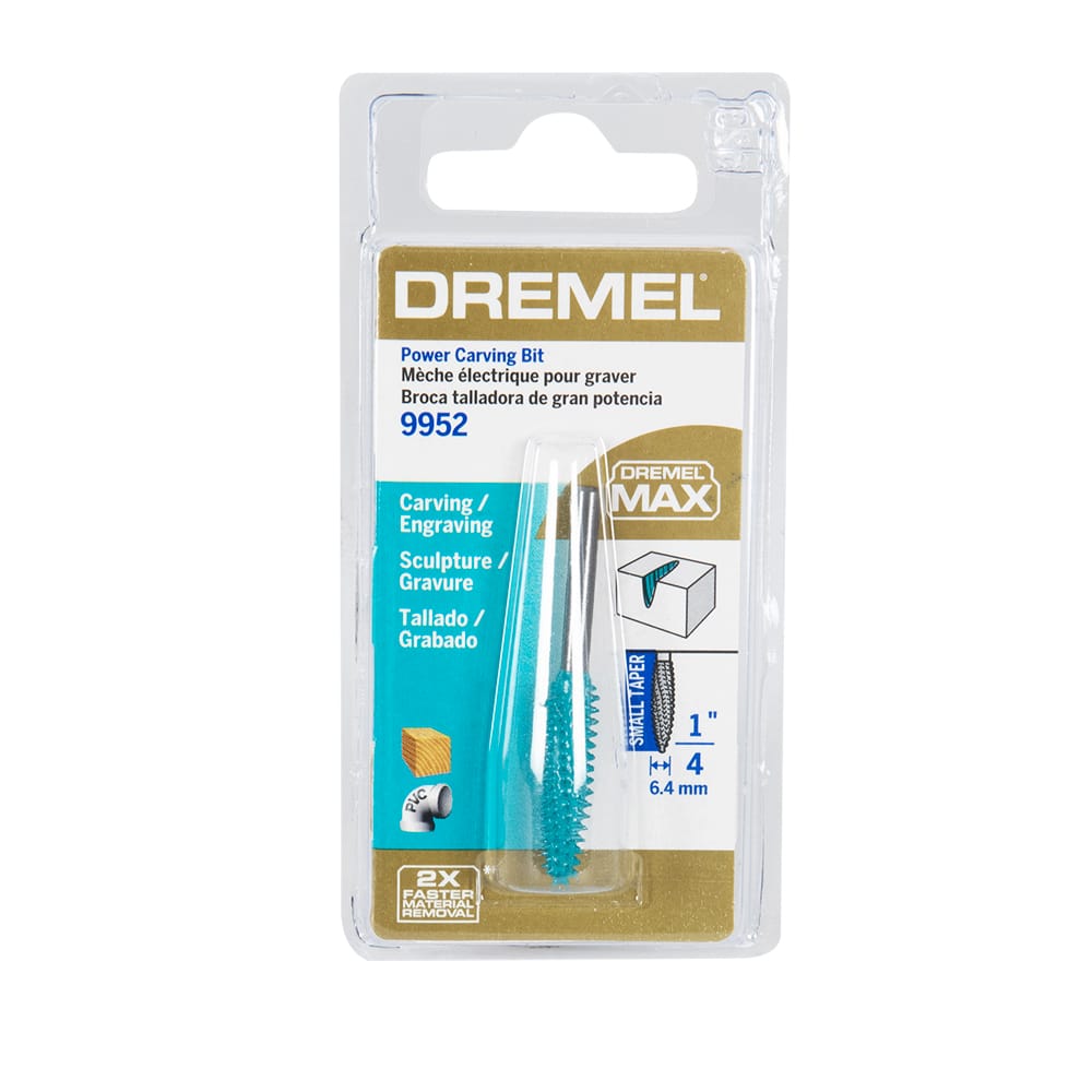 Mèche à sculpter conique 1/4 po pour outil rotatif