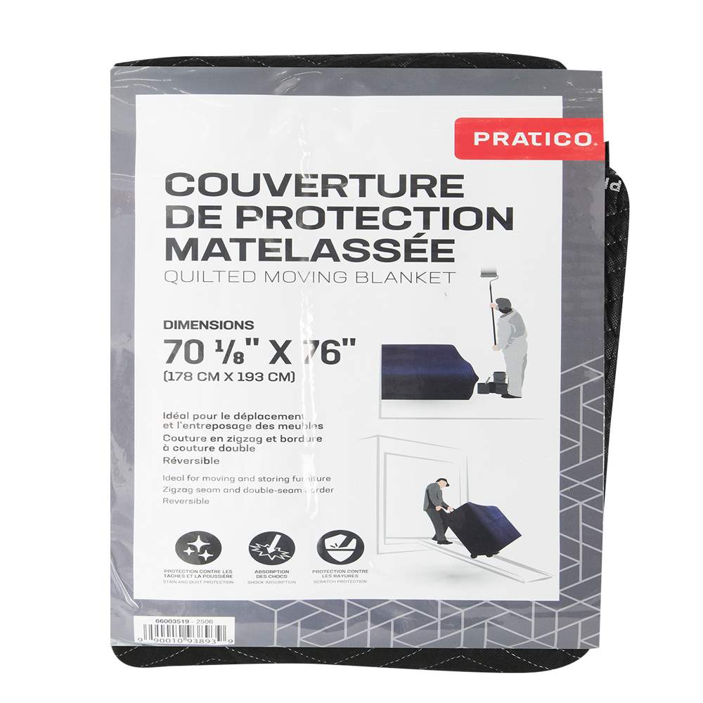 PRATICO Quilted Moving Blanket 70 1/8 in. x 76 in.