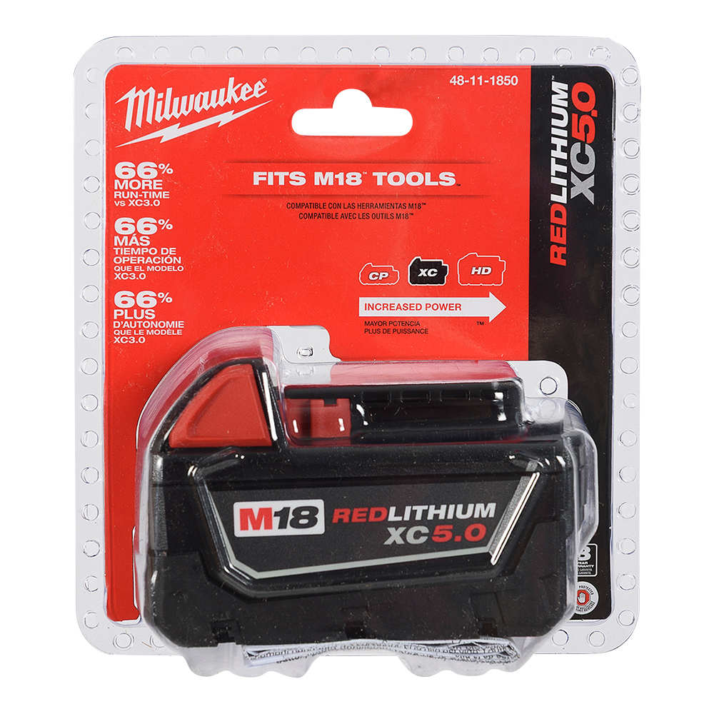 Batterie haute capacité REDLITHIUM XC 18 V 5,0 MILWAUKEE