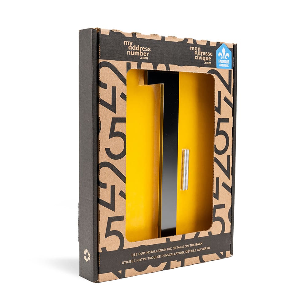 Chiffre 1 Bungalow en aluminium noir 8 1/2&nbsp;po