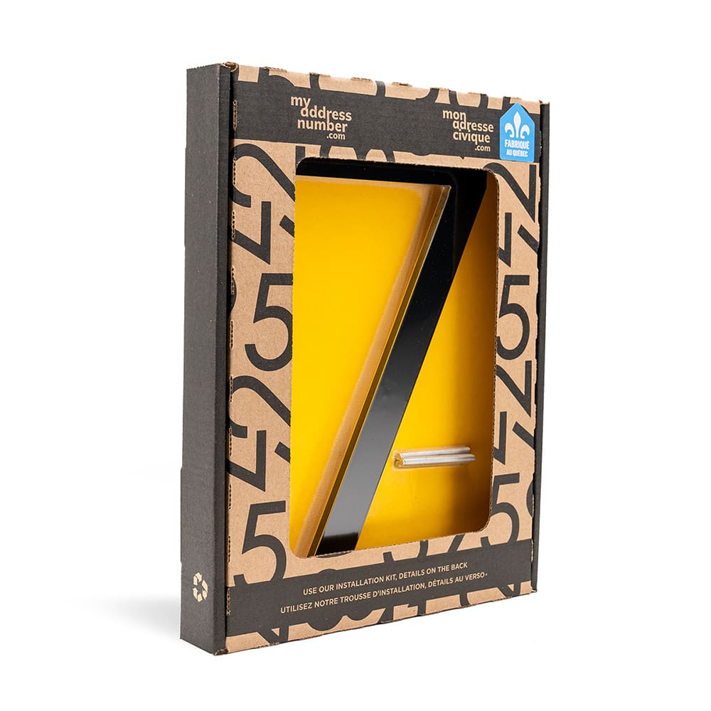 Chiffre 7 Bungalow en aluminium noir 8 1/2&nbsp;po