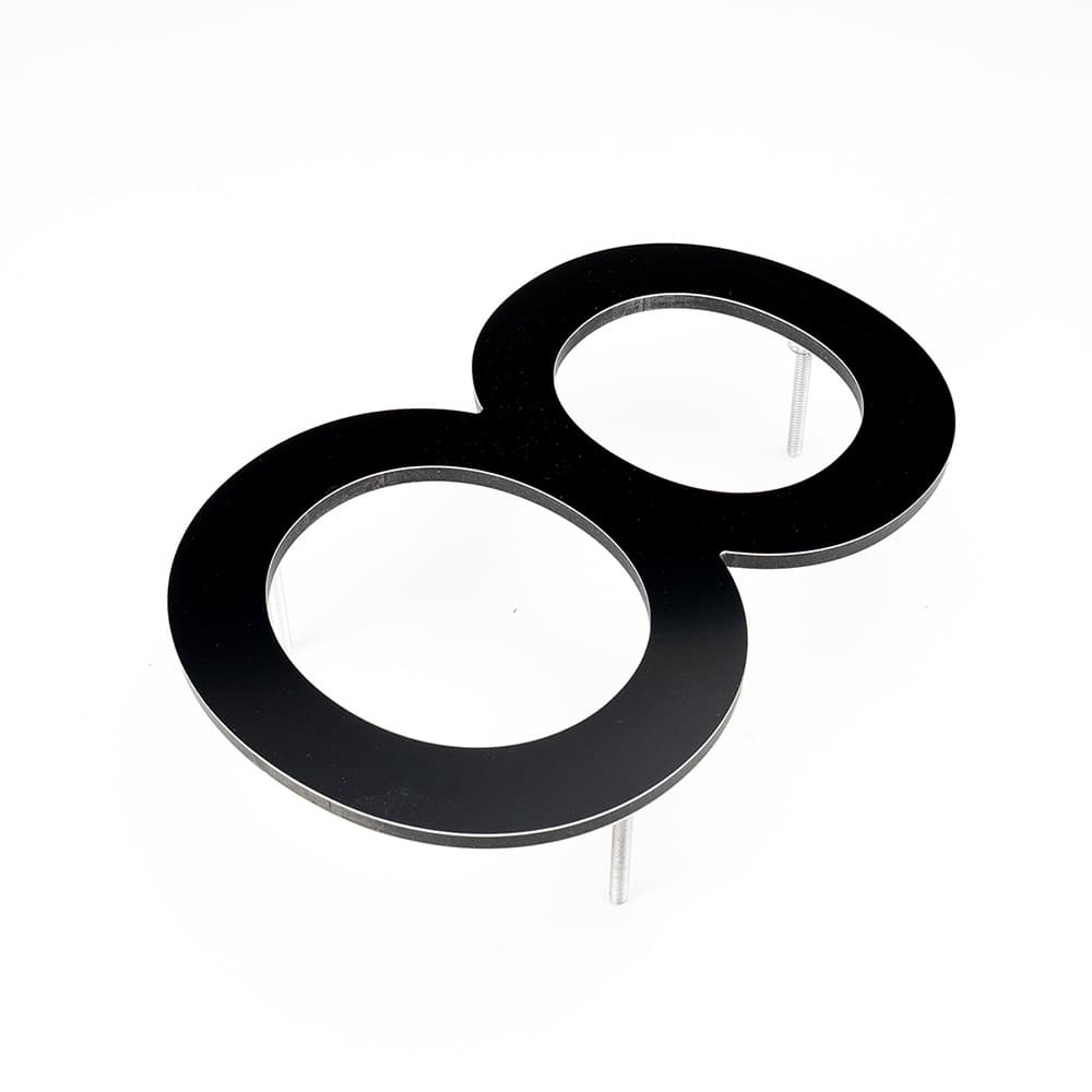 Chiffre 8 Bungalow en aluminium noir 8 1/2&nbsp;po