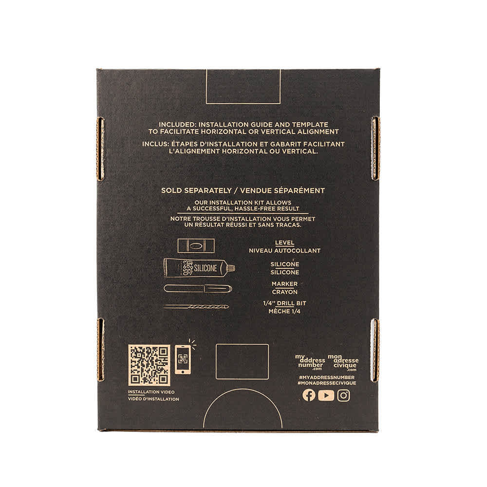 Chiffre 8 Bungalow en aluminium noir 8 1/2&nbsp;po