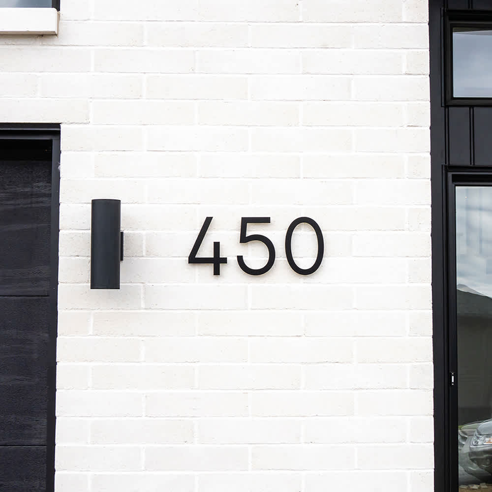 Chiffre 9 Bungalow en aluminium noir 8 1/2&nbsp;po