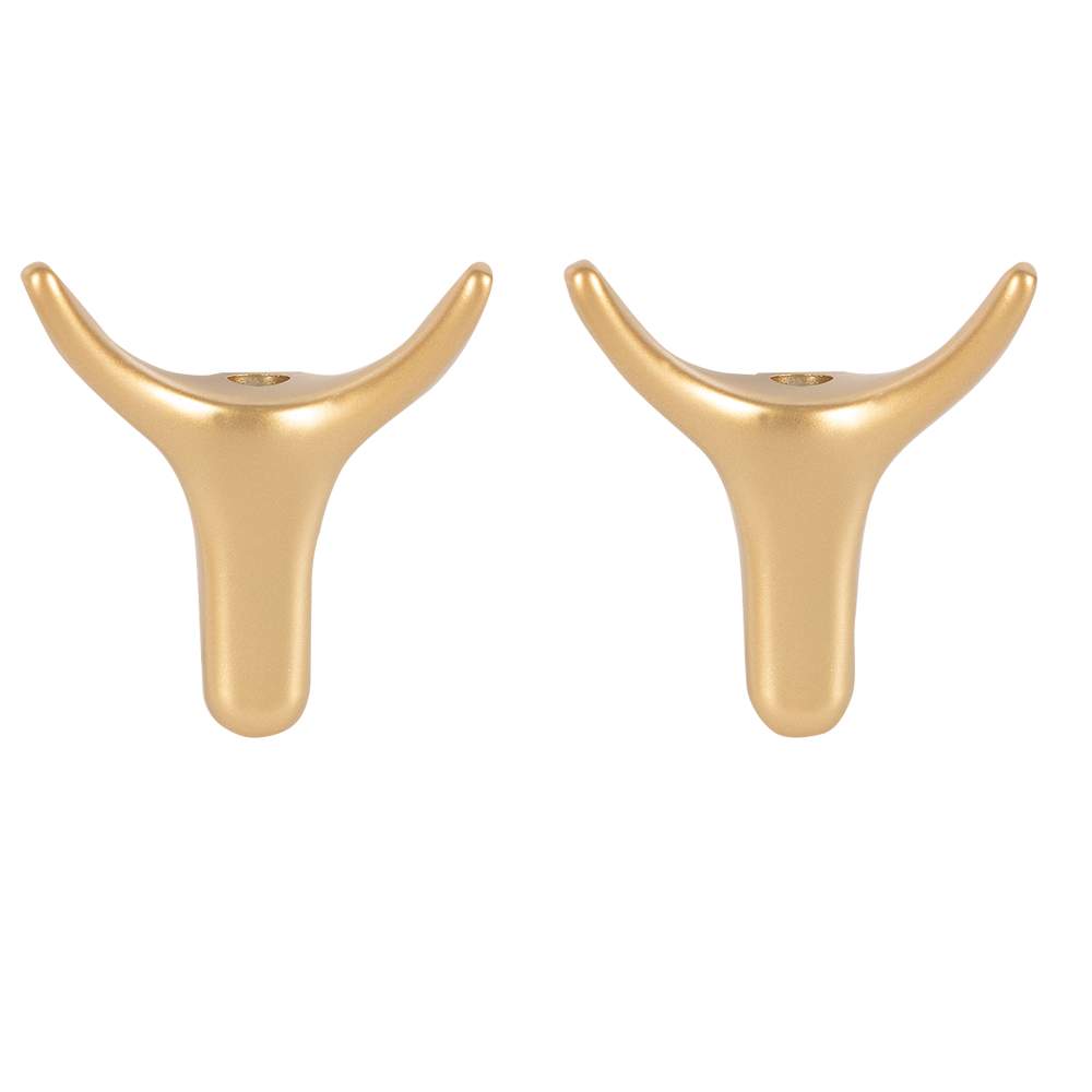 Crochets décoratifs cornes laiton Pqt/2 PRATICO