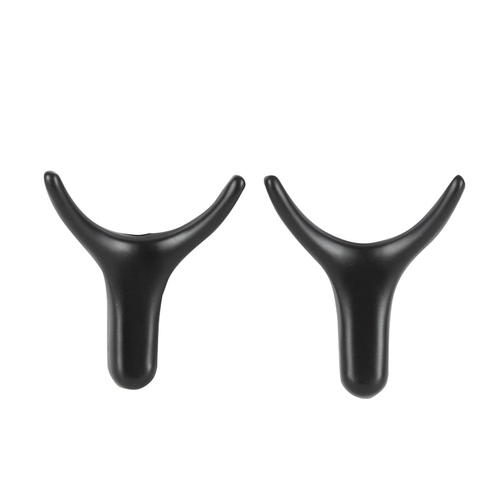 Crochets décoratifs noirs cornes Pqt/2 PRATICO