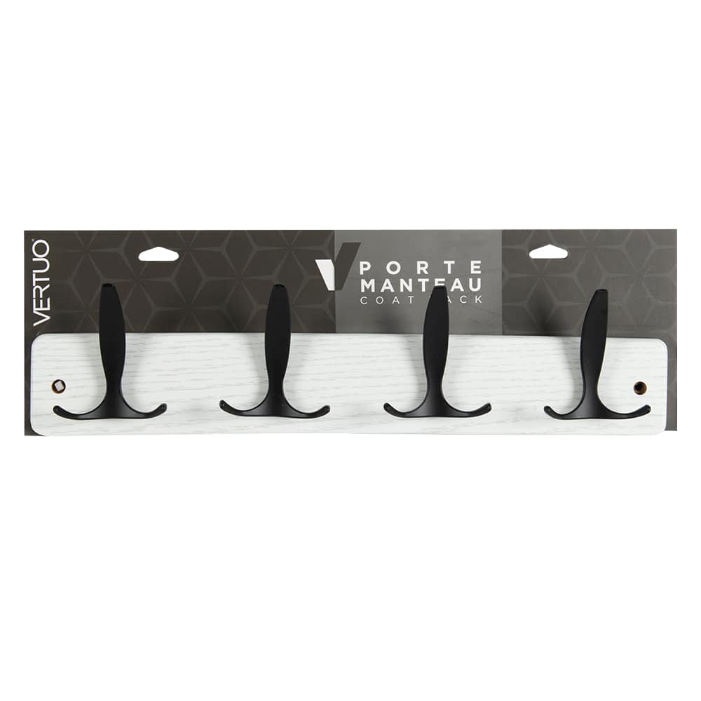VERTUO 4-Hook Coat Rack White Oak 17 3/4&nbsp;in.
