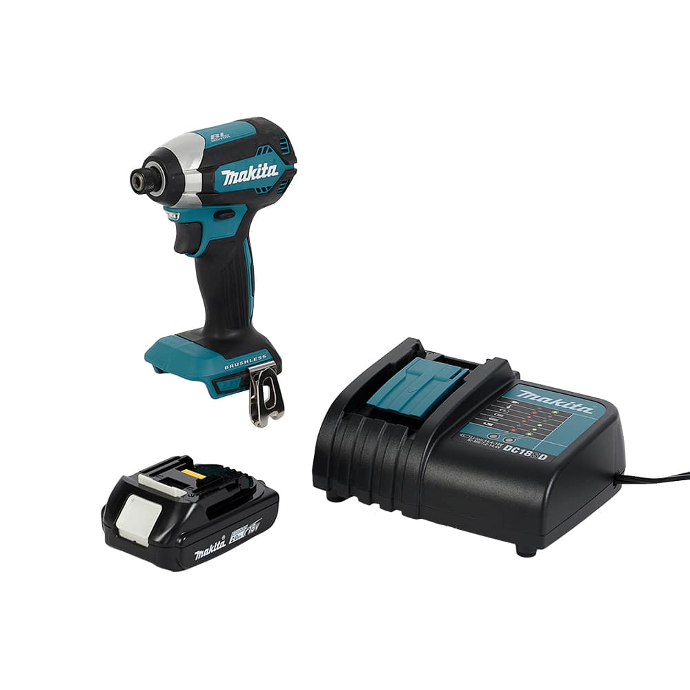 Tournevis à chocs sans balais 18 V LXT avec 1 batterie 2,0 Ah et chargeur MAKITA