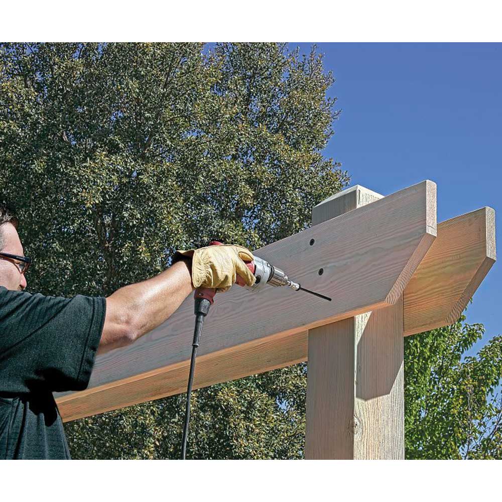 TIMBER DB Structural W.H. Wood Screw 5&nbsp;in. Black Pkg/50