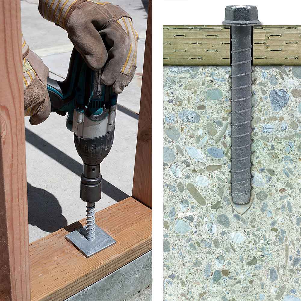 Vis d'ancrage pour le béton Titen&nbsp;HD 1/2&nbsp;po&nbsp;x&nbsp;4&nbsp;po T.H. Pqt/20