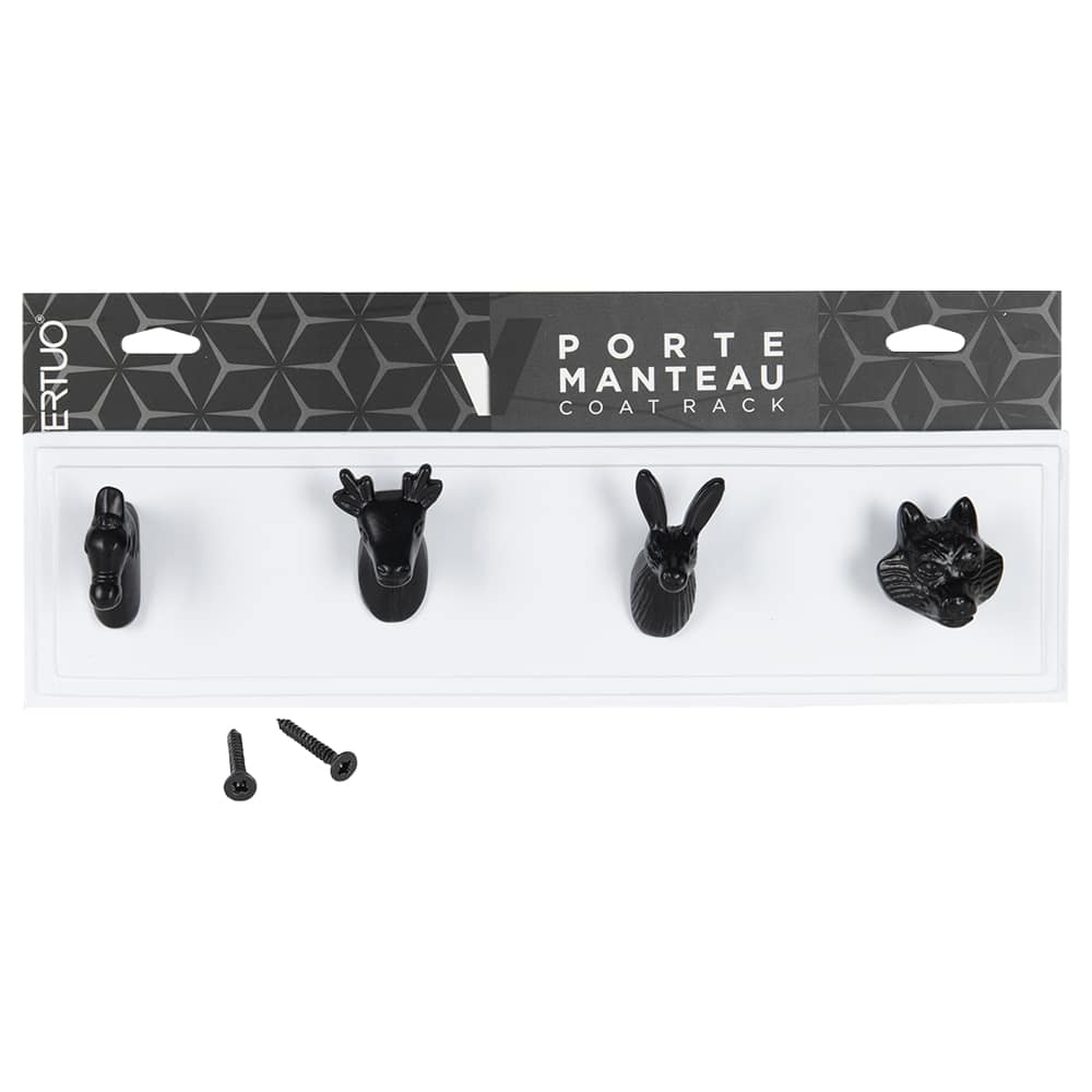 VERTUO 4-Hook Wall Mount Coat Rack 14&nbsp;in