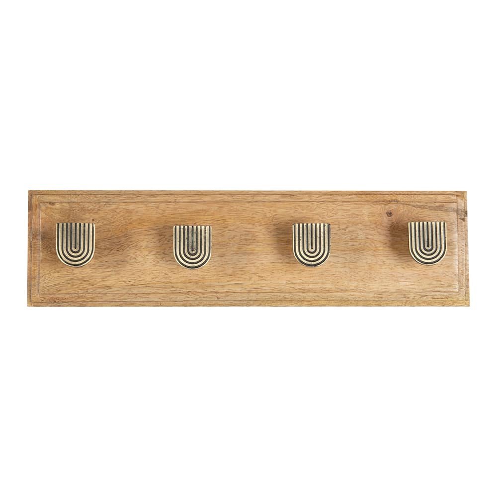 VERTUO 4-Hook Wall Mount Coat Rack 15&nbsp;in