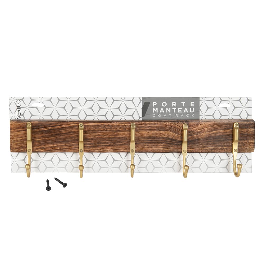 VERTUO 5-Hook Wall Mount Coat Rack 21&nbsp;in