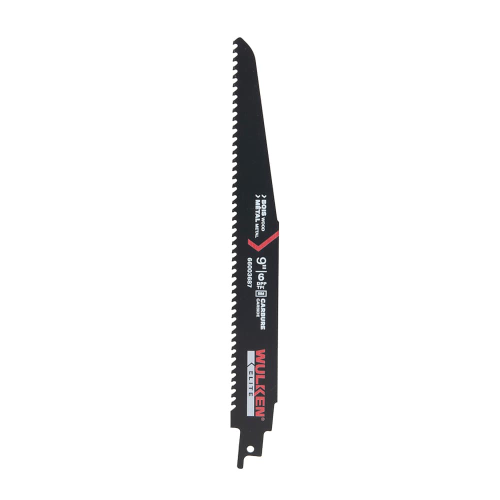 Lame de scie alternative au carbure 9&nbsp;po&nbsp;/&nbsp;6&nbsp;dents pour bois et métal WULKEN ELITE