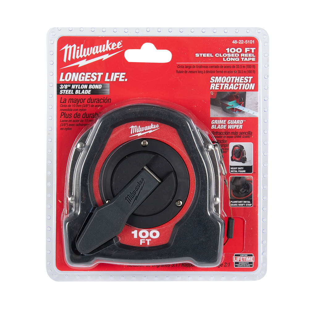 Ruban à mesurer 100&nbsp;pi x 3/8&nbsp;po MILWAUKEE