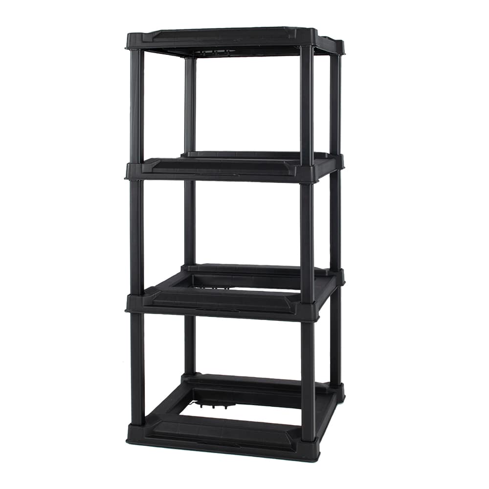 Étagère robuste à 4 tablettes pour bacs industriels de 102 L 27 5/8 po x 25 1/2 po x 57 1/2 po