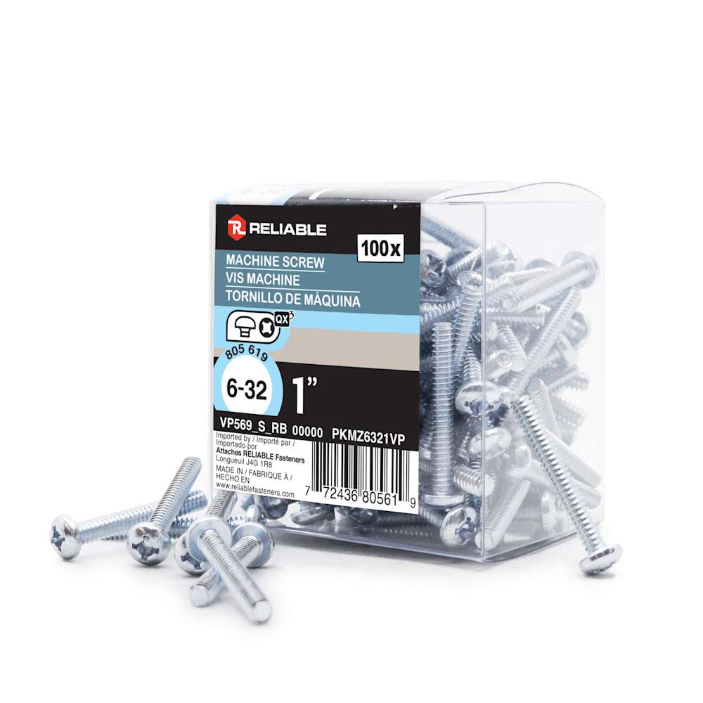 Machine Bolts 6-32 x 1 in. 100/Box