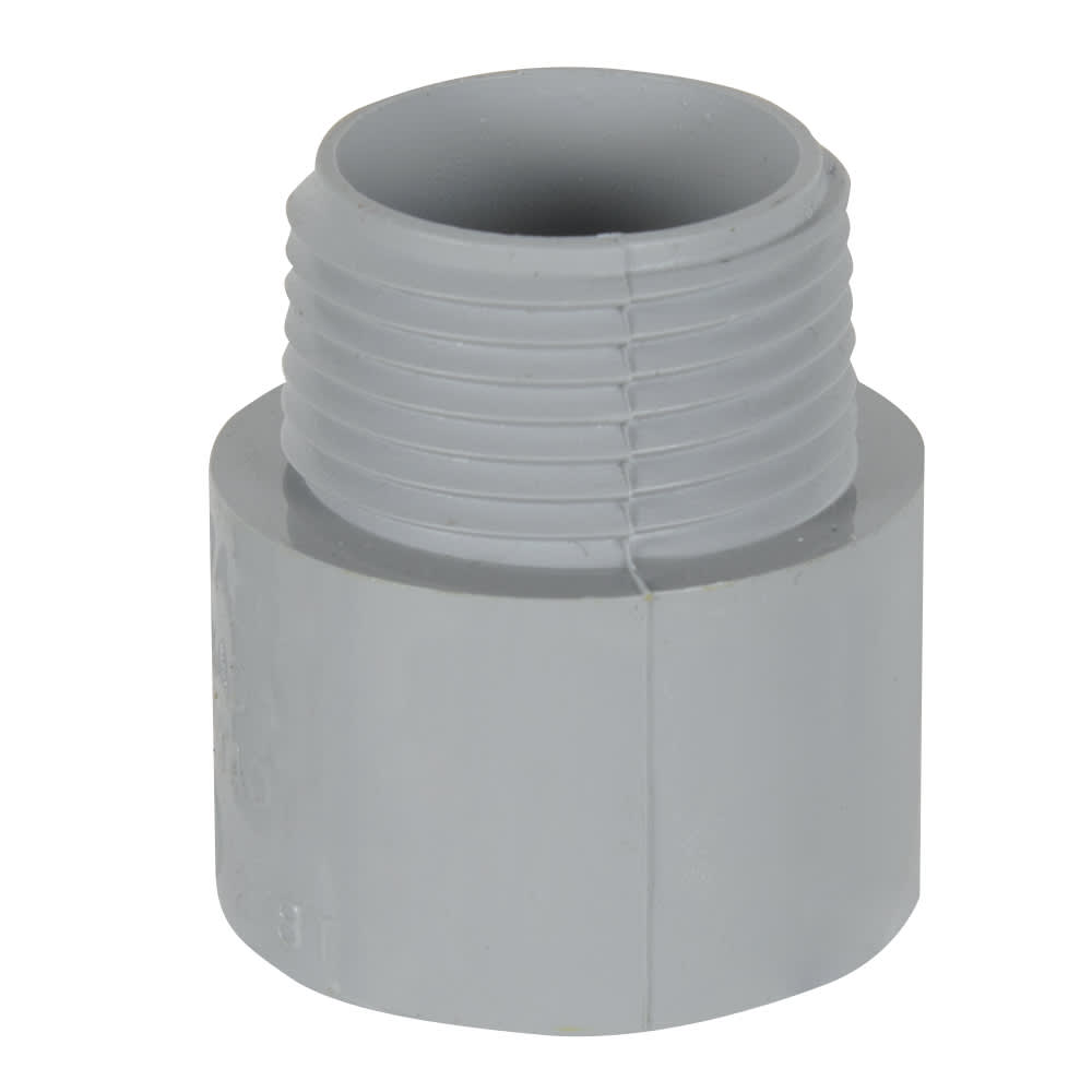Adaptateur pour conduit électrique en PVC 3/4 po MxM