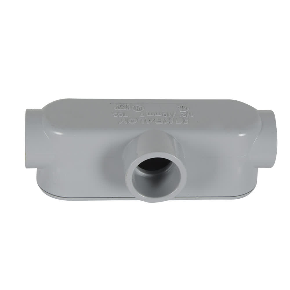 Raccord de déviation type T pour conduit électrique en PVC 1/2 po