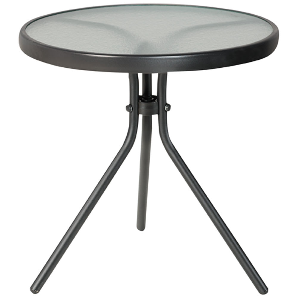 VERTUO Black Steel Round Side Table 19&nbsp;11/16&nbsp;in.