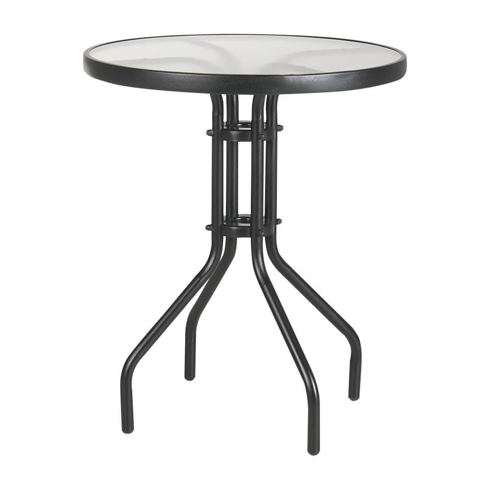 Table bistro ronde en acier noire 23&nbsp;1/2&nbsp;po VERTUO