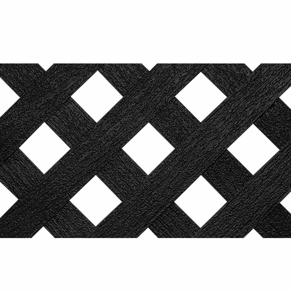 Treillis intimité en PVC noir 4 pi x 8 pi