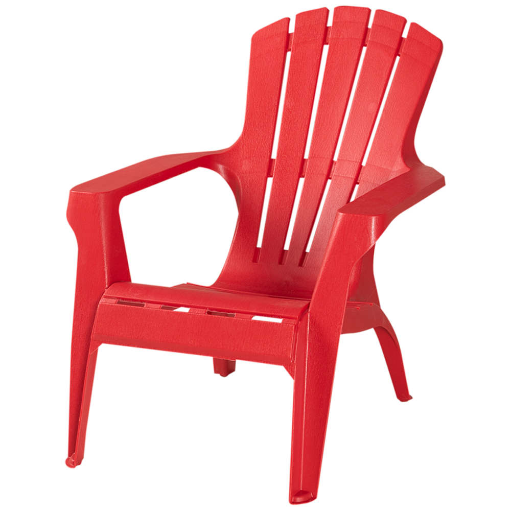 Chaise Adirondack en résine rouge GRACIOUS LIVING